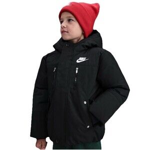 Nike Toddler Coat 4 (3-4Y) Outdoors Jacket Kid Zip Hooded Woven Winter Snow